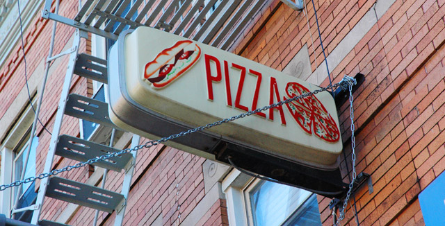 Old Pizza Signage