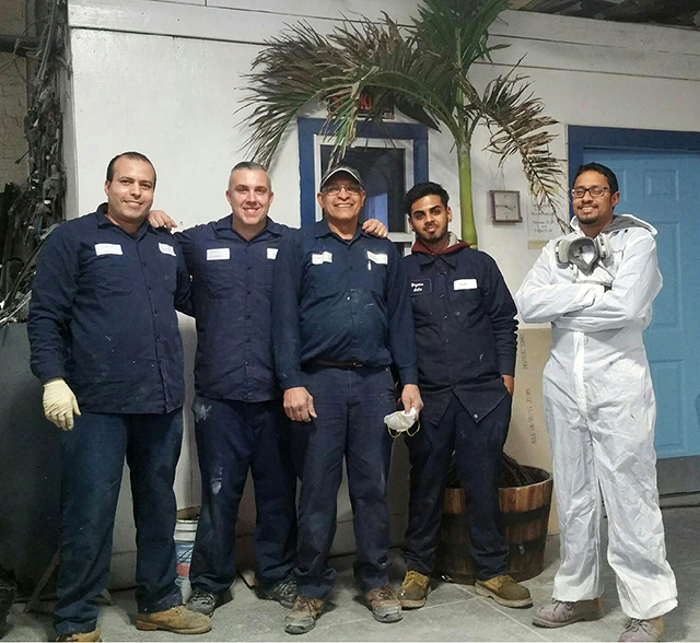 The crew at Bryan's Auto, with the palm tree! (1)