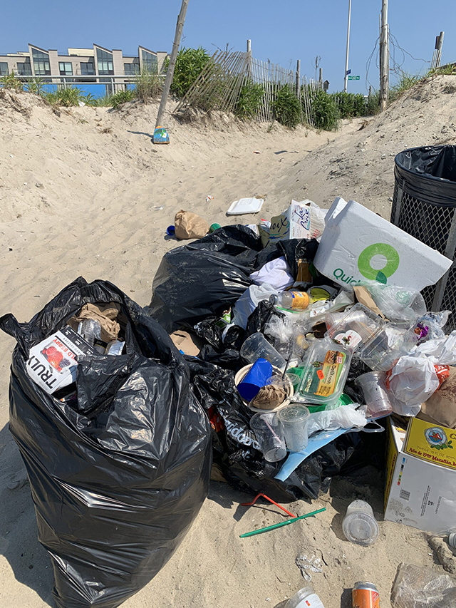 garbage rockaway beach summer 2021