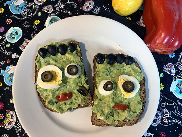 Frankenstein Avocado Toast