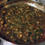 Curried Chick Peas and Spinach
