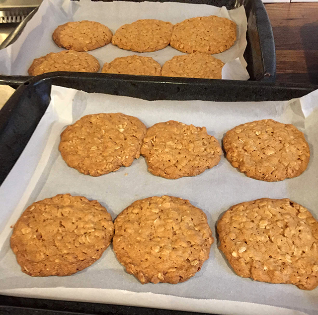 Hobnobs before adding the chocolate