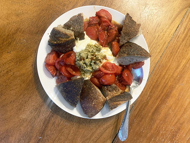 Ricotta Tapenade With Balsamic Seared Tomatoes